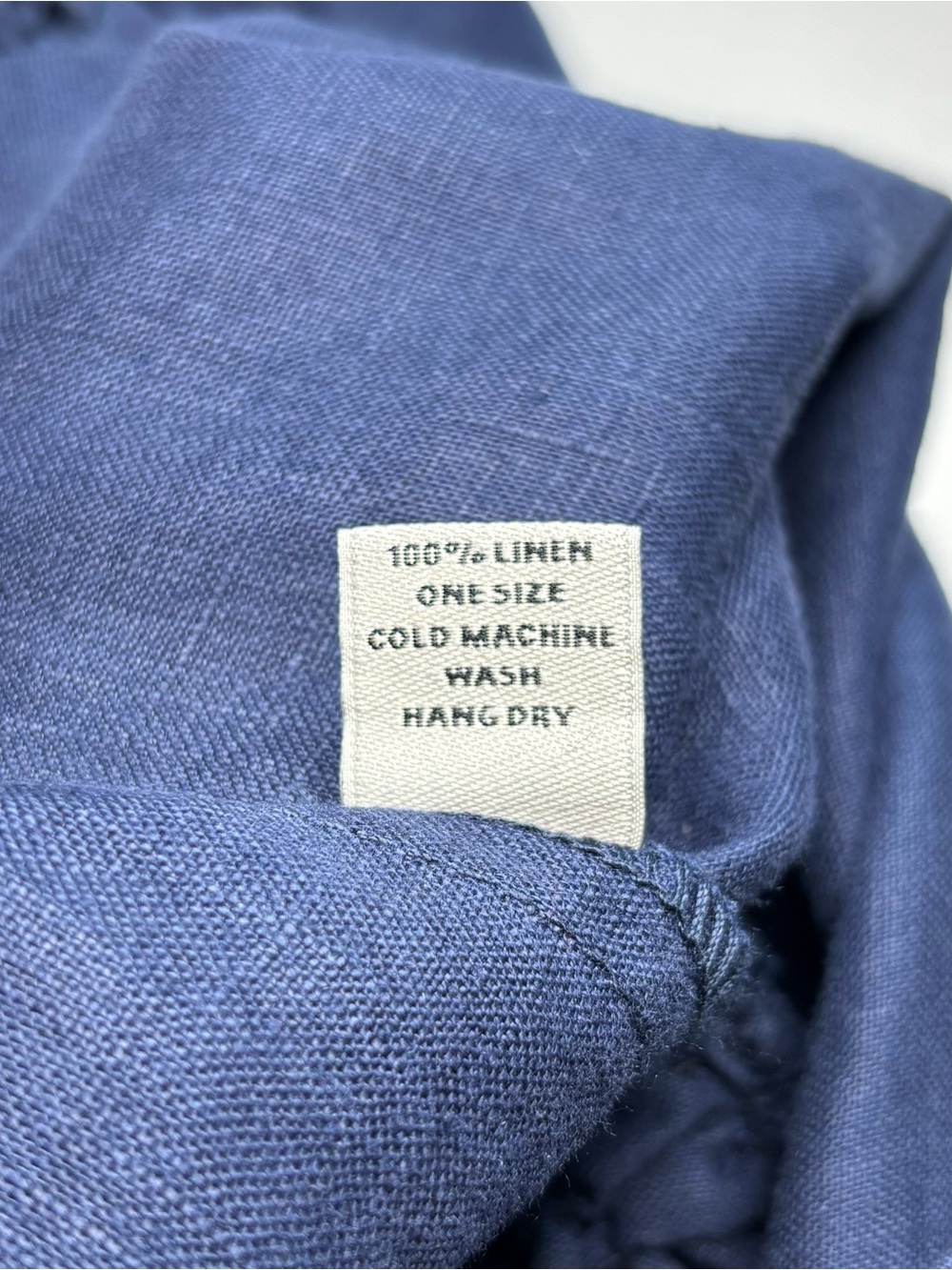 Claude Tulum 100% Linen Navy Ruffle Pocket Mini Dress One Size - Picture 9 of 16